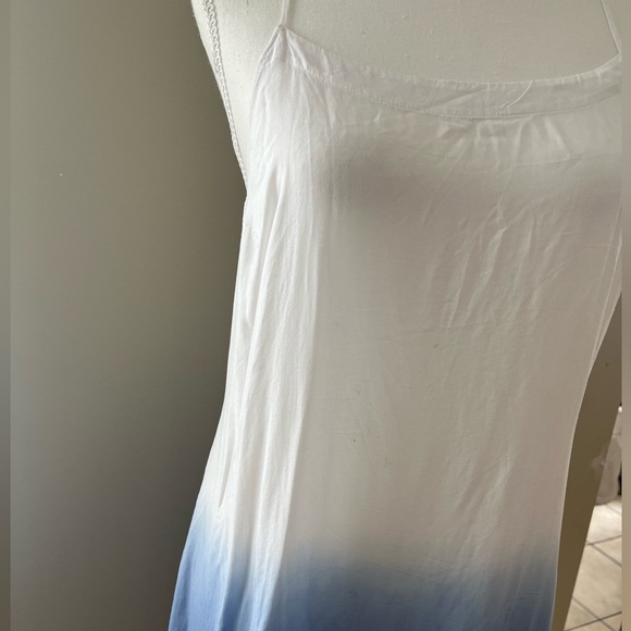 [M] VICTORIA'S SECRET blue ombre open tie back swim cover up mini dress - Picture 2 of 7